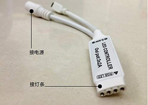 Fevas 5pcs 12V Mini Controller / 3528 RGB Full Color Lamp with 5050 Module/IR 24-Key Color Sensor