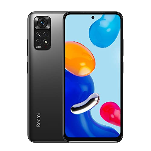 XIAOMI Redmi Note 11 Smartphone 6.43' FHD + DotDisplay, 90Hz FHD+ AMOLED DotDisplay, 50MP Al Quad Camera, 5000mAh (typ) batería, Dual-SIM 6G 128GB Graphite Grey [Versión Global]