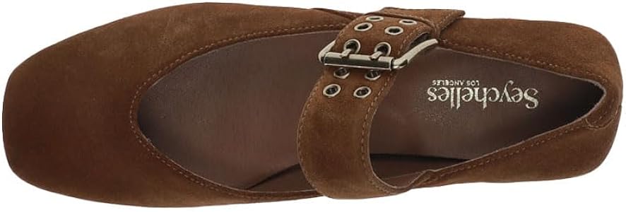 Amazon.com | Seychelles Women's Petal Suede Mary Jane Brown 6