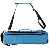 JOPESA Flötenkoffer Tragetasche Wasserdichter Leichter Canvas C Case Cover Rucksack mit Schultergurt for Musikinstrumentenraum zu Hause Himmelblau / 329