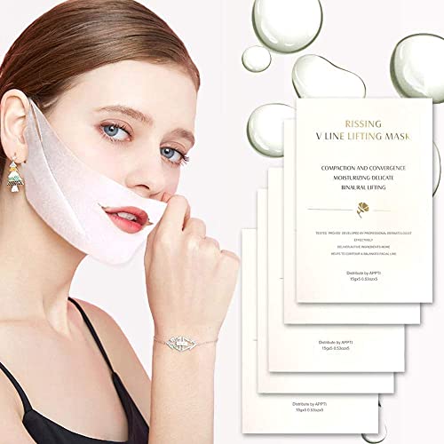 Belleza Facial Máscara de línea V, Mascarilla Reafirmante para Lifting Facial, Mascarilla antienvejecimiento Parche de Estiramiento Facial...
