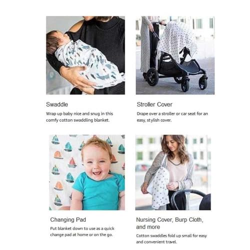 Image of F-FUN SOUL Blue Sky White Clouds Baby Monthly Milestone Blanket 60x40in Nursery Blanket Baby Shower Age Growth Tracker with Bonus Marker
