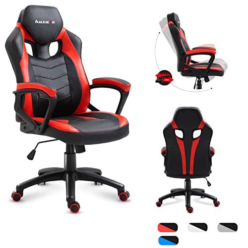 Huzaro Force 2.5 Fauteuil de Gaming, Cuir, Noir, Rouge, Taille Unique Cover