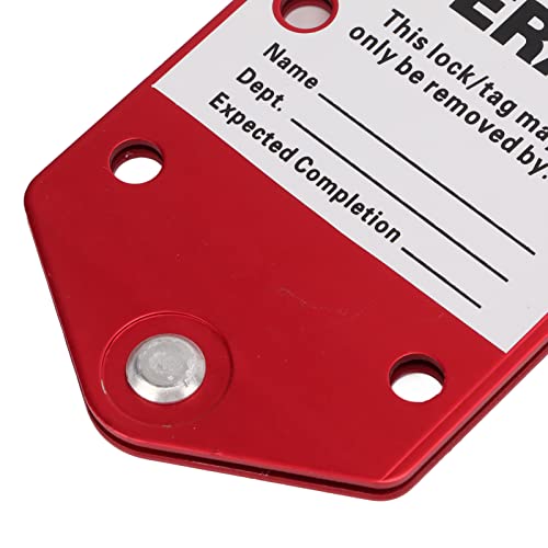 Image of Aluminum Alloy Safety Lockout Hasp Tamperproof Locking Tabs 38mm 1.5in Padlock Workshop Industrial Equipment Building Works