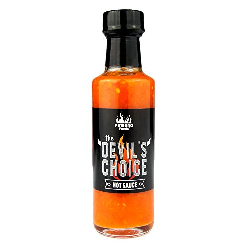 Fireland Foods - Devils Choice Hot-Sauce - Chilisauce mit Habanero Chili und Mango - Fruchtiger Geschmack kombiniert mit feuriger Schärfe - 100ml