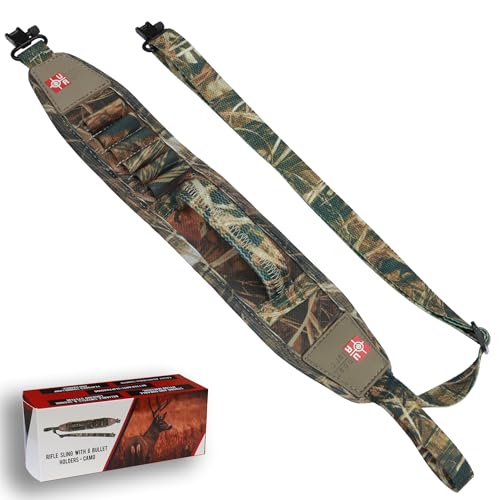 Rifle Sling with Bullet Holders and Swivels,...