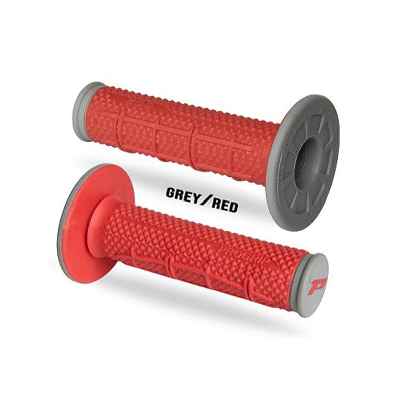 PROGRIP 802 poignées de moto en carbone gris et rouge pour guidon