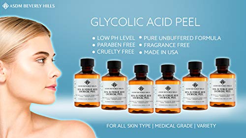 ASDM Beverly Hills 30% Glycolic Acid Peel |2 Ounces| Anti-Aging Treatment for Wrinkles, Acne Scars, Blackheads, Fine Lines, Oily Skin, and Dry Skin- Chemical Exfoliate Dissolves Dead Skin Cells - Thumbnail 6