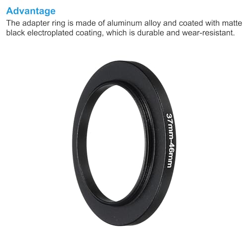 PATIKIL 37mm-46mm Metal Step Up Ring with Cleaning Cloth - Image 4