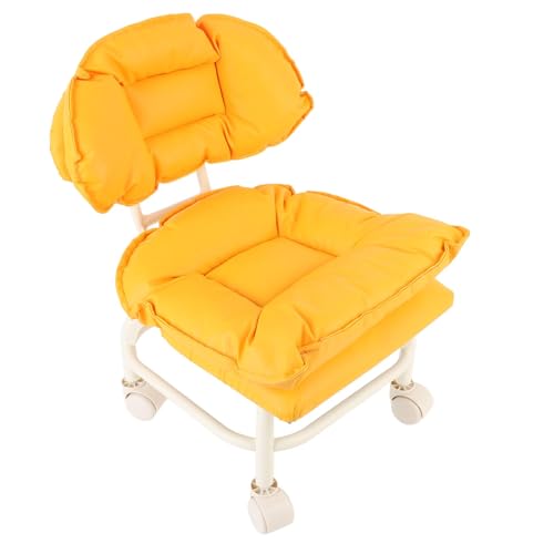 ZJchao Taburete bajo Enrollamiento con Espalda