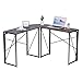 Rustic Folding Computer Desk Industrial L-Shaped Corner Desk Home Office Workstation Writing Study Desk Brown Laptop Table 51 x 17.7 x 29.5 Inches VC1905, No-Assembly