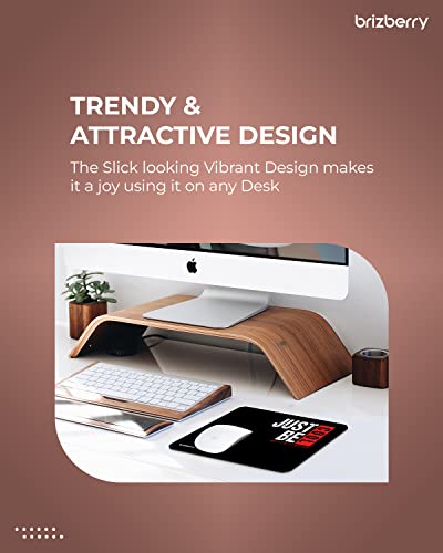 Image of Brizberry Mouse Pad, Optimised for Speed and Precision, Premium Anti Skid Rubber Base, for Office Desktop Laptop PC Mac, 240 x 210 x 3 mm (108S - Pack of 2)