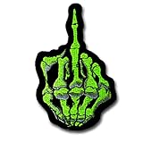 JaneShop NeoRich Reflex Green Gothic Horror Patch, 2 3/8' x 3 7/8', 1 pc, Iron-On
