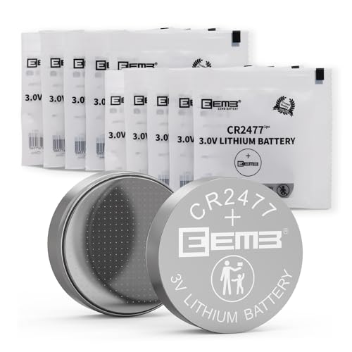 EEMB 10 Pack CR2477 3V Lithium Coin Cell Batteries