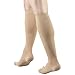 Truform Short Length Surgical Stockings, 18 mmHg Compression for Men and Women, Knee High Length, Open Toe, Beige, Small