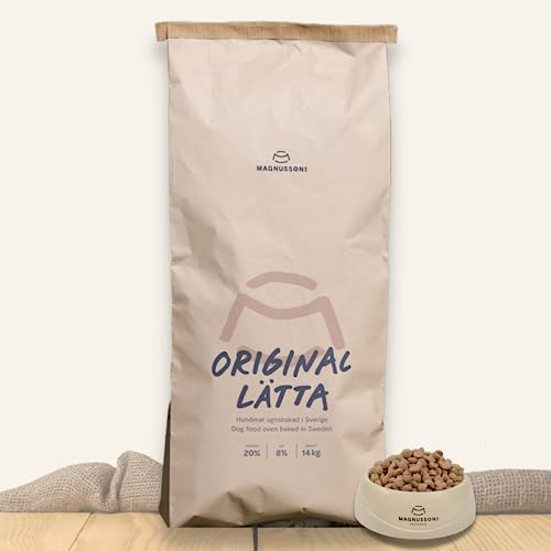 Magnusson Lätta (1 x 14kg) | Energiearmes Hundetrockenfutter für Erwachsene Hunde Aller Rassen | Alleinfuttermittel | Zur Erhaltung des optimalen Gewichts | Ofengebacken