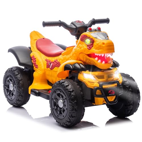 Okybaby Electric Dinosaur Ride On ATV for Kids, 12V 4-Wheel