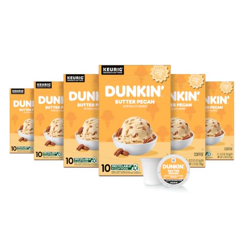 Dunkin’ Butter Pecan Artificially Flavored Coffee, 60 Keurig K-Cup Pods