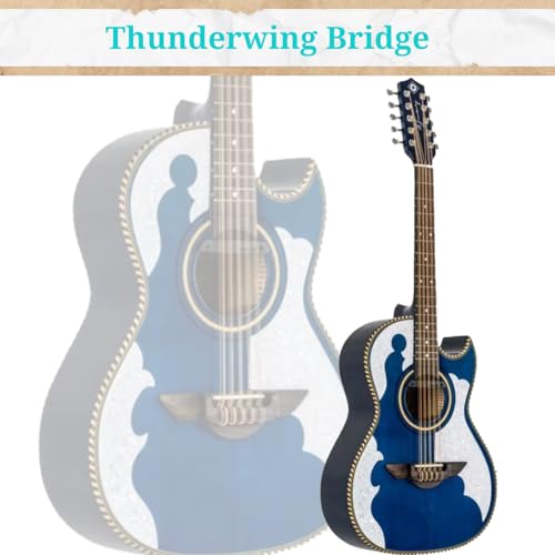 H. Jimenez, 7-String Acoustic-Electric Guitar, Ambidextrous, Blue (LBQ4ETB) - Image 3