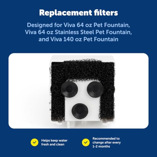 PetSafe Viva Foam Filters, Fits 64 oz & 140 oz Pet Fountains, 2-Pack - image 6