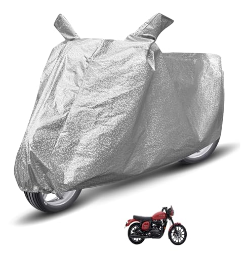 Image of Auto Hub Waterproof Bike Cover Compatible with Jawa 42 Dustproof, UV Protection Two Wheeler Bike Jawa 42 Cover - Metallic Silver