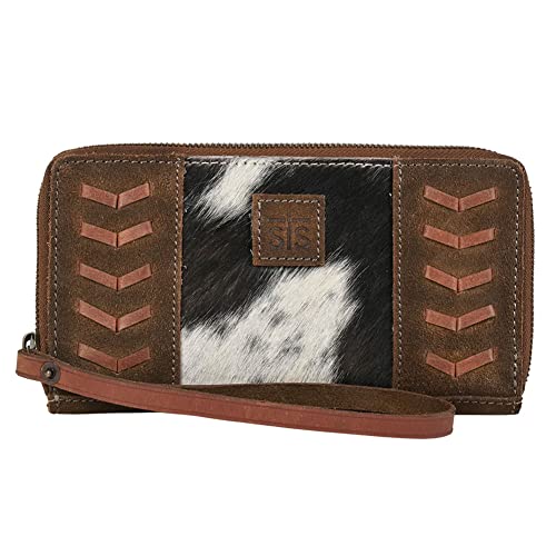 STS Ranchwear Women's Cowhide Saddle Tramp Bentley Compact Durable Leather Casual Wallet with Removable Wrist Strap
