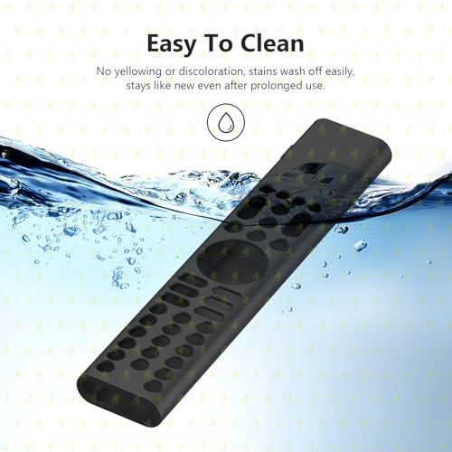 Image of RAYA Silicone Protective Cover Compatible with Xiaomi Mi TV Remote | 2025 Edition Mi FX /F Series /F Pro /X Pro /X Series TV Remote Case [Remote Not Included] (Black)