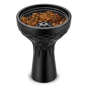 Hookah Bowl Silicone Phunnel Bowl Premium Hookah Heat Management Shisha Tobacco Bowl Right Replacement For Clay, Ceramic Bowls (Lotus 7 Hole)