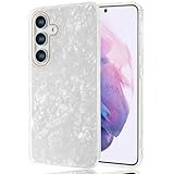 YUYIB スマホケース 対応 Samsung Galaxy A54 5G ケース SCG21 SC-53D ケース 30%透明 シェル柄 貝殻柄 かわいい おしゃれ 黄ばみなし ブランド 衝撃吸収 薄型 軽量 人気 ストラップ穴あり ギャラクシーA54 携帯カバー (ホワイト, Galaxy A54)