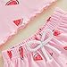 fhutpw Toddler Baby Girls Summer Outfits Daisy Ruffle Short Sleeve T-Shirts Tops Floral Shorts 2Pcs Clothes Set 6M-4T (Watermelon- Pink, 3-4T)