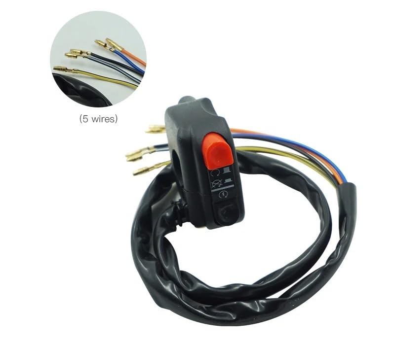 Motociclo Interruttore Gruppo Interruttore Manubrio Faro Avvisatore Di Sorpasso Faro Avvisatore Acustico Pulsante Luminoso Adatto Per Yamaha(Whole set)