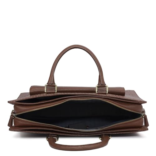 Image of Da Milano Leather Laptop Bag for Men & for Women - Fits Upto 15 inch Laptop