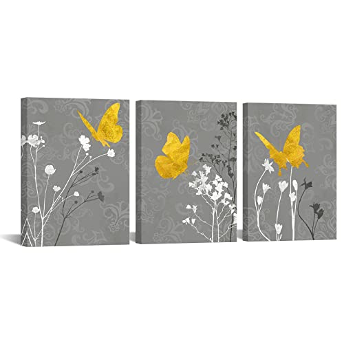 Lienzo de mariposas decorativo para salón y cocina, pintura floral moderna Biuteawal