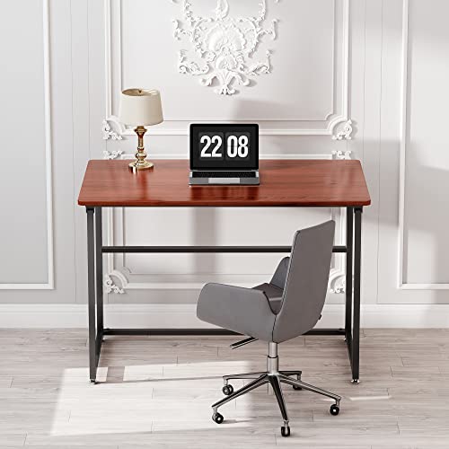 Eureka Ergonomic ERK-FT-43T-V2 Folding Computer Desk, Foldable For Home Office Pc Study Writing Student, 43'', No Assembly Adjustable For Small Space, Cherry thumb #1