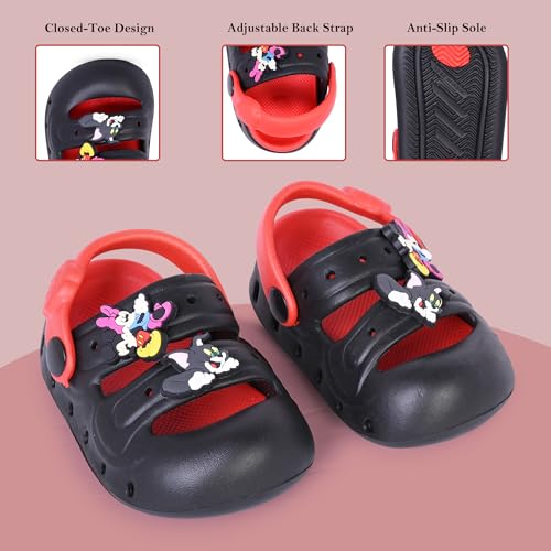 Image of GLJ Kids Comfort Clogs Sandals For Boy And Girl, 1 to 4 Years, Two-Strap Design, Easy To Wear Slip On, Dust and Waterproof, 7101