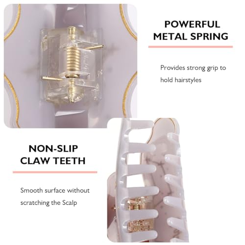 Capricornus Acetate Hair Claw, Marble Pattern Personalized Acetate Hair Clip for Women Gift 1 Piece