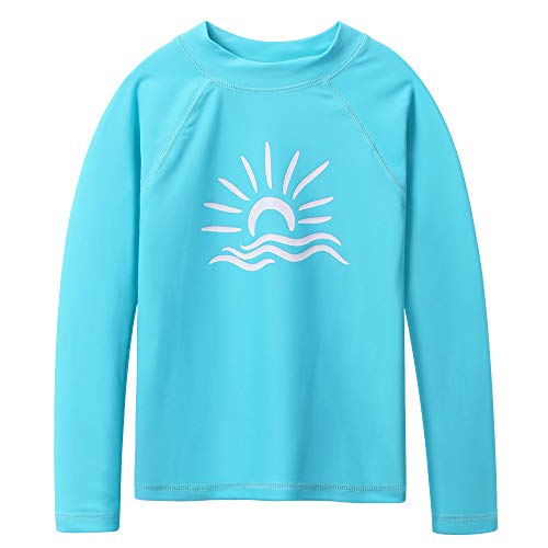 Image of TFJH E Girls & Boys Long Sleeve Rashgurad Swimsuit UPF 50+ Kids Swimwear Sunsuits