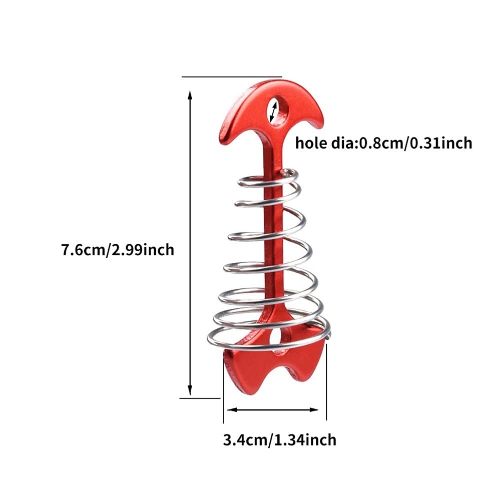 10 stücke Einstellbare Winddicht Frühling Fishbone Haken Aluminiumlegierung Camping Tragbare Markise Zelt Stakes Deck Anker Pegs Plank Boden Outdoor Reise Zelt Zubehör
