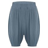 JEATHA Kids Boys Girls Solid Color Capri Pants Baby Bloomers Diaper Cover Loose Breathable Summer Shorts Blue 2-3 Years