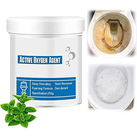 Toilet Active Oxygen Agent, All Purpose Cleaning Powder Toilet Bowl Foam Cleaner,Powerful Pipe Dredging Agent (1 Pcs, 250g) Cover