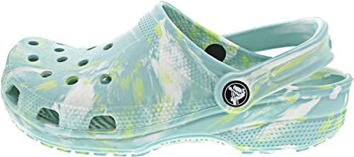 Image of Crocs Unisex Adult Classic Marbled Clog PuW /Mlt M7W9 Pure Water /Multi (206867-4SU)