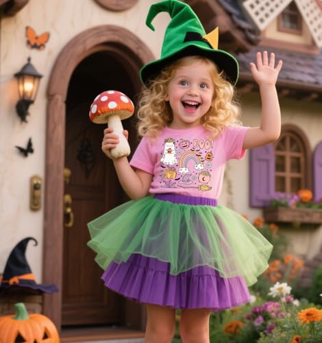 Toddler Girls Halloween Shirt Cute Ghost B00 Tshirt Kids Outfits Short Sleeve Tees Tops 2-7Years2