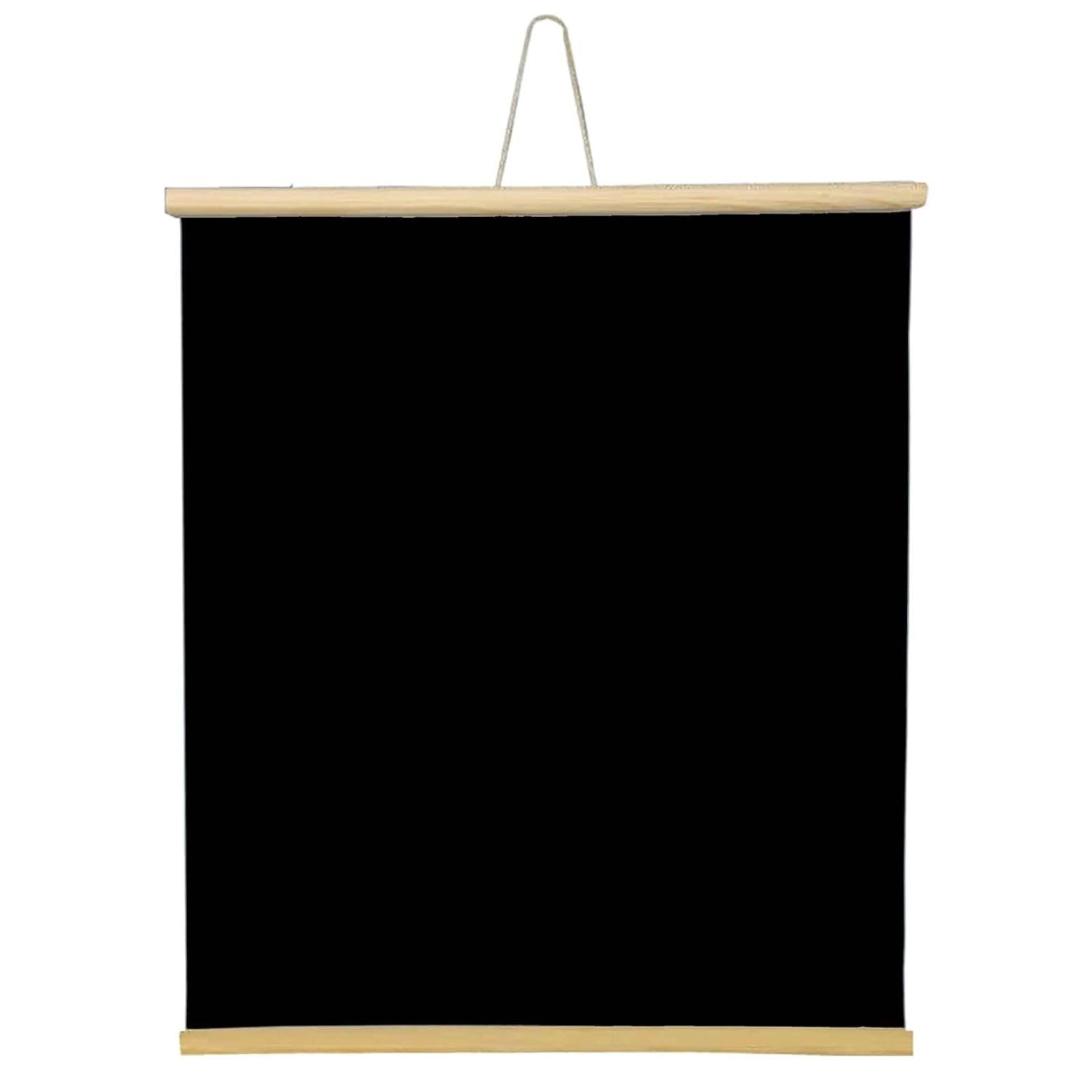 24x36 Inch Black Board for Kids for Home Wall - Wooden Blackboard with Feet Roll Up, School Writing Board for Children Teaching, Chalk Notice Board