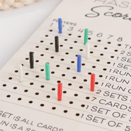 Tablero de puntuación Phase 10 de madera con fichas de colores miniatura 4