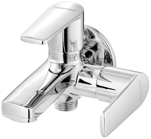 Johnson Arctic Brass 2 in 1 Bib Cock Faucet | Wall Mount| Corrosion Free| for bathrooms, Kitchens, Gardens| Bib Cock with Flange Disc Valve | Blue Chrome Colour Faucet | 10 Years Warranty (B0D9WGGPYG) Amazon Price History, Amazon Price Tracker