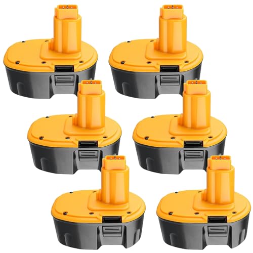 Image of DC9096 6.0Ah 18V Replacement for Dewalt Batteries Ni-MH Compatible with Dewalt 18V Battery DC9098 DC9099 DW9095 DW9096 DW9098 Cordless Power Tools 6 PCS (6)