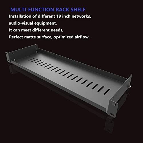 Image of 1U Disassembled Vented Cantilever Server Rack Mount Shelf 6 inch(152mm) Depth for 19-Inch Network /AV Equipment Rack and Cabinet(1U6V)