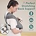Supet Dog Sling Carrier for Small Pets, Hands Free Cat Sling, Reducing Back Neck Pain Anti-Anxiety Puppy Front, Adjustable Soft Dog Carrying (Grey, Regular)