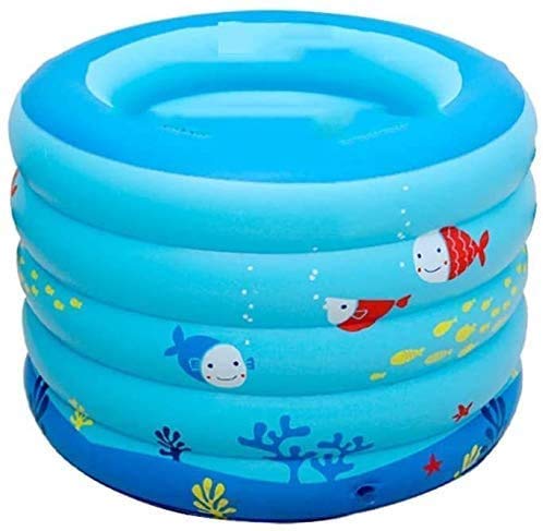 Summer Portable Portable Baby Bathtub,Inflatable Small Home Swimming Pool,Infant Shower Basin with Soft Cushion Central Seat,Toddler Lounge Garden Decor Outdoor Backyard kyman