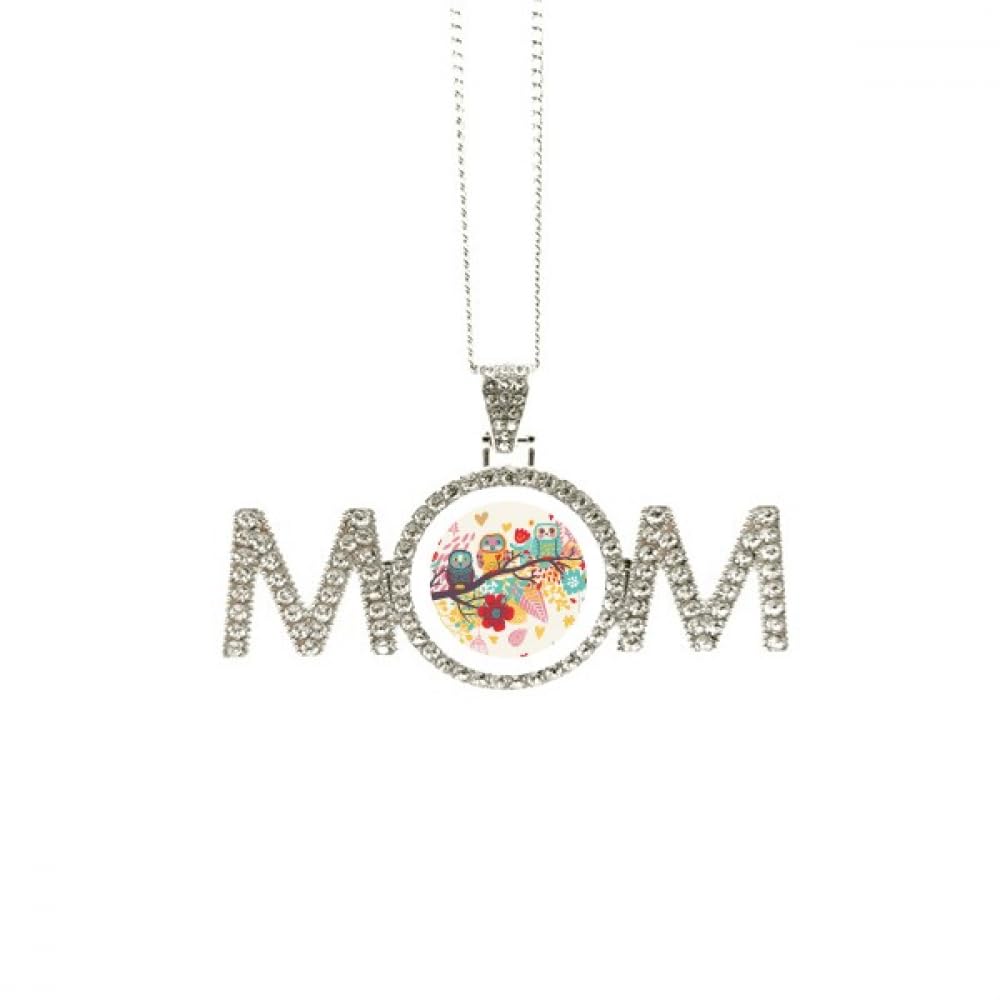 Bijoux collier chouette illustration branches pour célébrer une maman